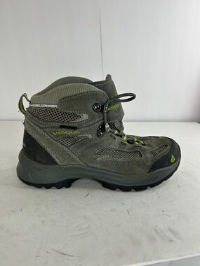 Vasque Kids Gray and Olive Green Hiking Boots